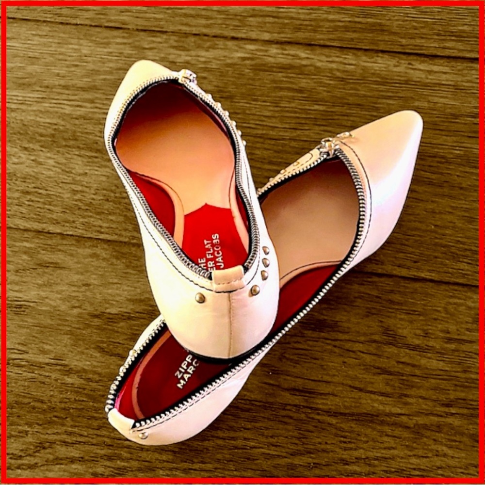 👠RARE Marc Jacobs THE ZIPPER FLAT ~ BNWT ~ Women’s Flats ~ Luxury ~ Holiday - Picture 2 of 16